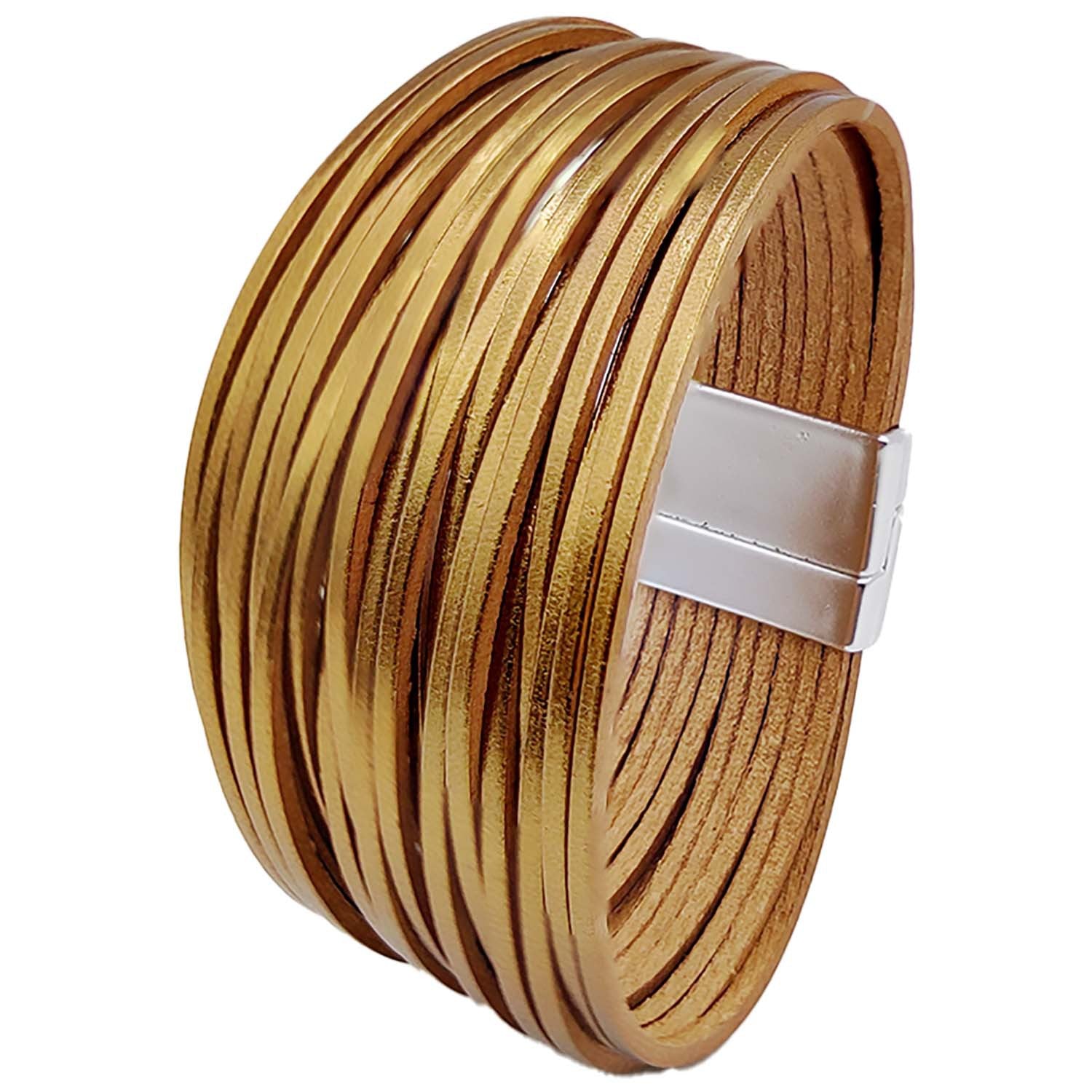 Wholesale Leopard Magnetic Buckle Leather Bracelet